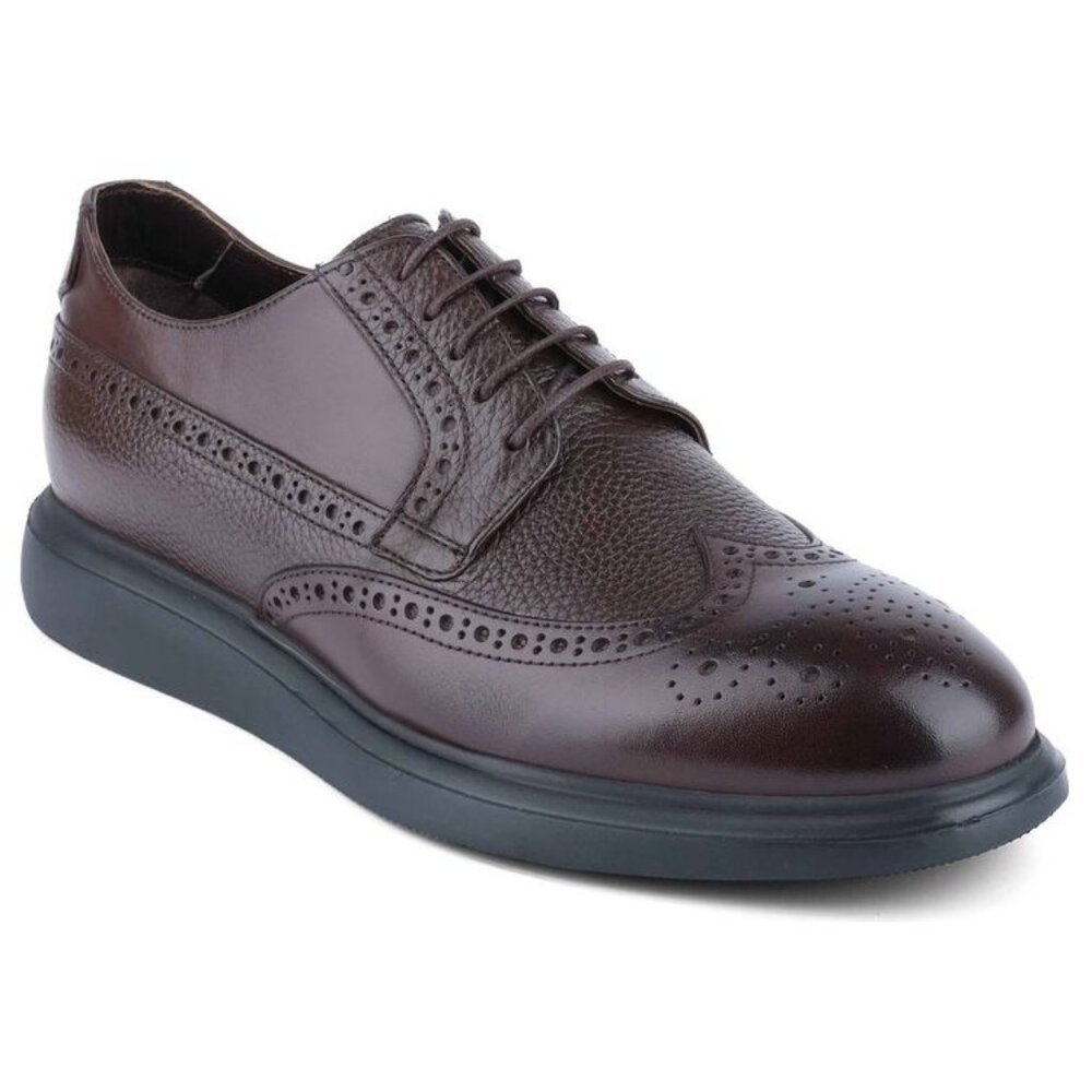 VELLAPAIS Mare Leather Wingtip Sneakers Shoes Size 12 Dark Brown NEW